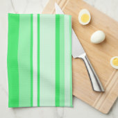 Groene strepen van lente theedoek (Quarter Fold)