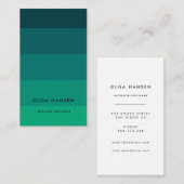 Groene strepen verticaal visitekaartje (Voorkant / Achterkant)