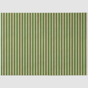 Groene Strepen Vintage Kraft Bruine Kerst Tissuepapier