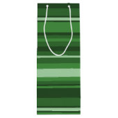 Groene strepen wijn cadeautas (Achterkant)