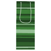 Groene strepen wijn cadeautas (Voorkant)