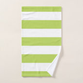 Groene strepen, witte strepen, gestreept patroon bad handdoek (Handdoek)