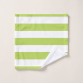 Groene strepen, witte strepen, gestreept patroon bad handdoek (Wasdoekje)
