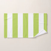 Groene strepen, witte strepen, gestreept patroon bad handdoek (Handdoek)
