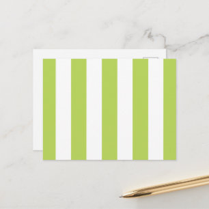 Groene strepen, witte strepen, gestreept patroon briefkaart