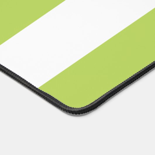 Groene strepen, witte strepen, gestreept patroon bureaumat (Hoek)