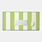 Groene strepen, witte strepen, gestreept patroon bureaumat (Keyboard & Muis)