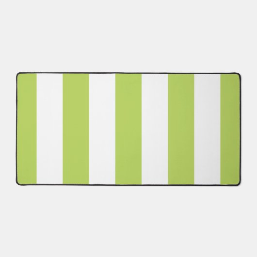 Groene strepen, witte strepen, gestreept patroon bureaumat (Voorkant)