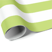 Groene strepen, witte strepen, gestreept patroon cadeaupapier (Rol Hoek)