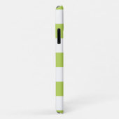 Groene strepen, witte strepen, gestreept patroon Case-Mate iPhone case (Achterkant/rechts)