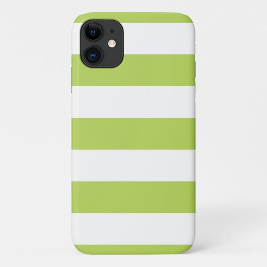 Groene strepen, witte strepen, gestreept patroon Case-Mate iPhone case (Achterkant)
