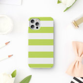 Groene strepen, witte strepen, gestreept patroon Case-Mate iPhone case