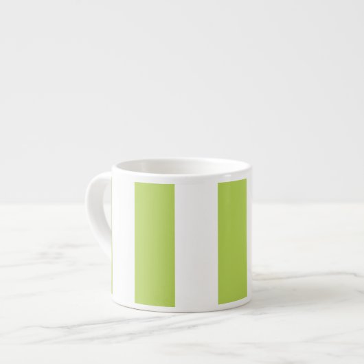 Groene strepen, witte strepen, gestreept patroon espresso kop (Links)