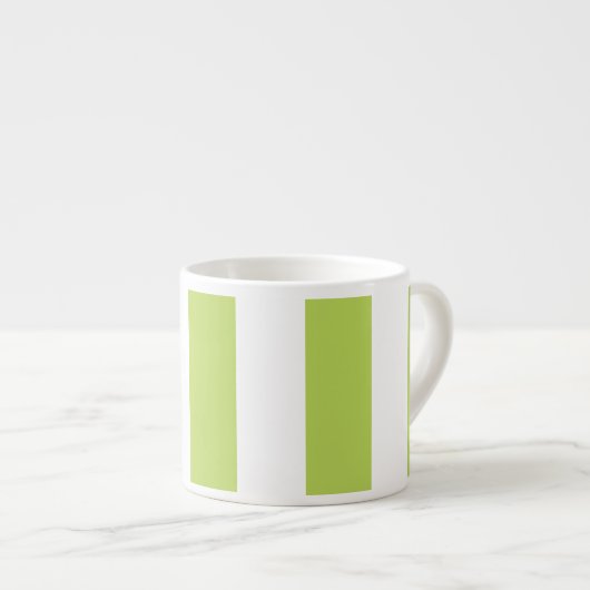 Groene strepen, witte strepen, gestreept patroon espresso kop (Voorkant rechts)