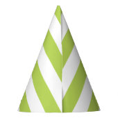 Groene strepen, witte strepen, gestreept patroon feesthoedjes (Achterkant)