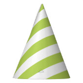 Groene strepen, witte strepen, gestreept patroon feesthoedjes (Links)