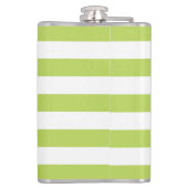 Groene strepen, witte strepen, gestreept patroon heupfles (Achterkant)