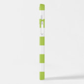 Groene strepen, witte strepen, gestreept patroon iPhone hoesje (Linkerkant)