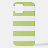 Groene strepen, witte strepen, gestreept patroon iPhone hoesje (Achterkant)