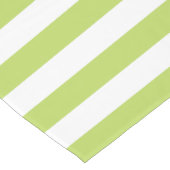 Groene strepen, witte strepen, gestreept patroon medium tafelloper (Hoek)