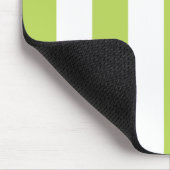 Groene strepen, witte strepen, gestreept patroon muismat (Hoek)