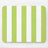 Groene strepen, witte strepen, gestreept patroon muismat (Voorkant)