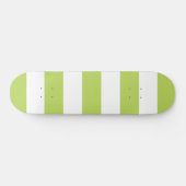 Groene strepen, witte strepen, gestreept patroon persoonlijk skateboard (Horizontaal)