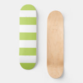Groene strepen, witte strepen, gestreept patroon persoonlijk skateboard (Voorkant)