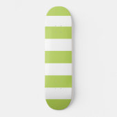 Groene strepen, witte strepen, gestreept patroon persoonlijk skateboard (Voorkant)