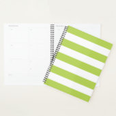 Groene strepen, witte strepen, gestreept patroon planner (Display)