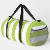 Groene strepen, witte strepen, gestreept patroon plunjezak (Rechterhoek)