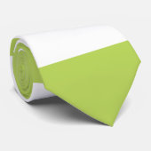 Groene strepen, witte strepen, gestreept patroon stropdas (Opgerold)