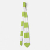 Groene strepen, witte strepen, gestreept patroon stropdas (Achterkant)