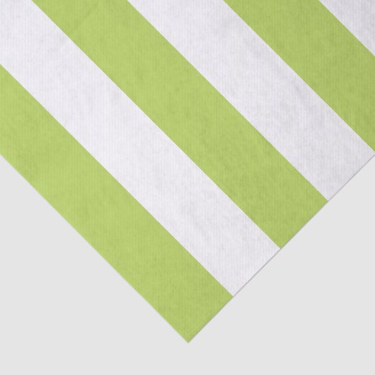 Groene strepen, witte strepen, gestreept patroon tissuepapier (Detail)