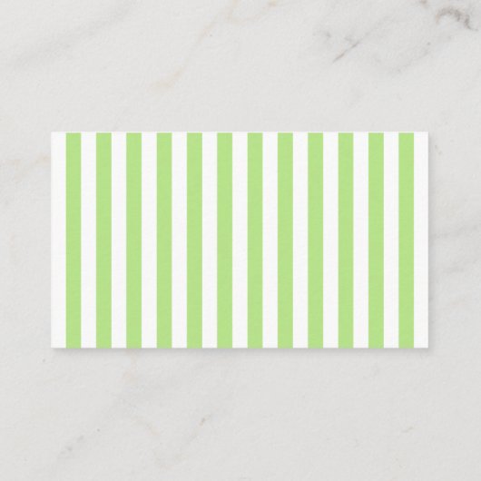 Groene strepen, witte strepen, gestreept patroon visitekaartje (Achterkant)