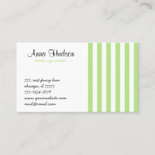 Groene strepen, witte strepen, gestreept patroon visitekaartje