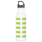 Groene strepen, witte strepen, gestreept patroon waterfles (Achterkant)