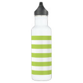 Groene strepen, witte strepen, gestreept patroon waterfles (Rechts)