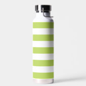 Groene strepen, witte strepen, gestreept patroon waterfles (Links)