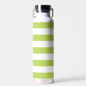 Groene strepen, witte strepen, gestreept patroon waterfles (Voorkant)