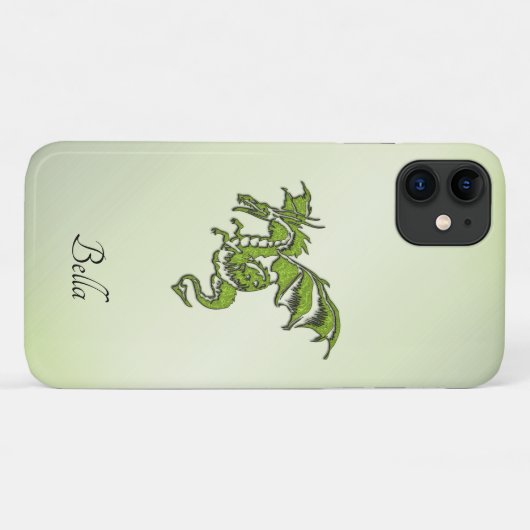 Groene strijkdraak met naam Case-Mate iPhone case (Achterkant (horizontaal))