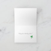 Groene strik Coquette Script Sweet 16 Dank je wel  Bedankkaart (Binnen)