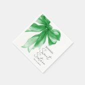 Groene strik Coquette Script Sweet 16-feest  Servet (Hoek)