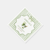 Groene Strik Das Matcha Verjaardag Servet (Hoek)