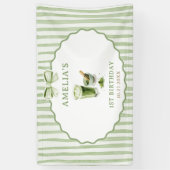 Groene Strik Das Matcha Verjaardag Spandoek (Verticaal)