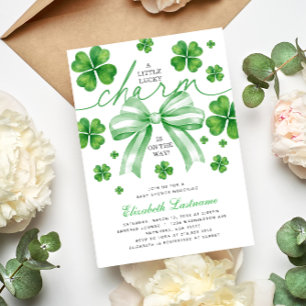 Groene Strik Geluksbabyfeest Kaart
