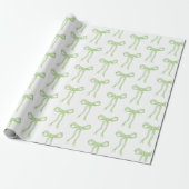 Groene strik lint knoop Coquette Cadeaupapier (Uitgerold)