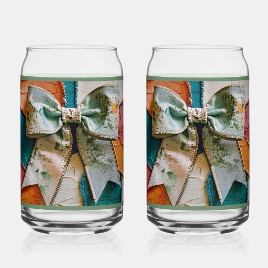Groene Strik Sodawater Glas (Voorkant)