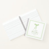 Groene strik 'Trouwende knoop' Bruidsjonker gasten Notitieboek (Binnen)