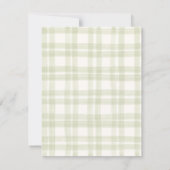 Groene strik zachte pastel kaart (Achterkant)